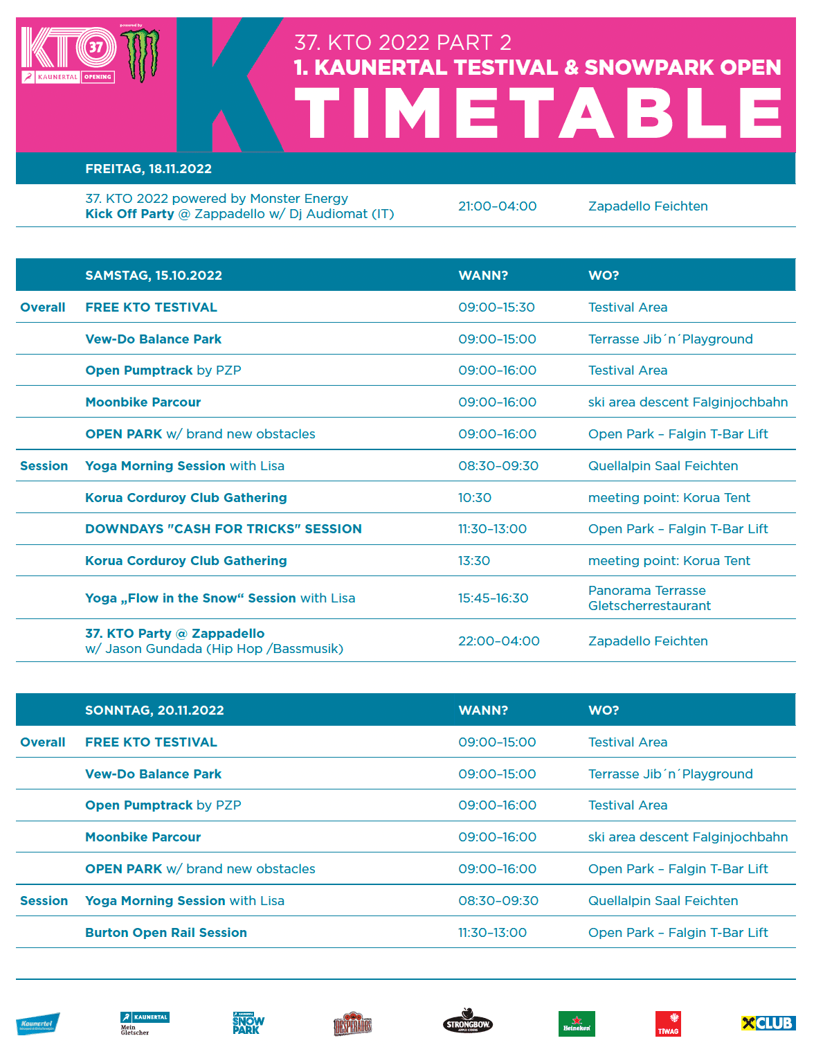 Timetable Kaunertal Opening 2202